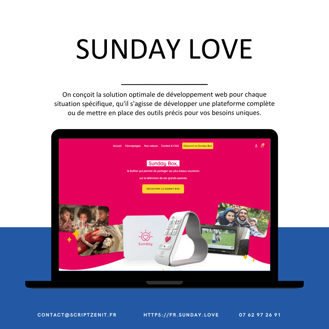 Refonte du site Sunday love Par Walid BELBECHE