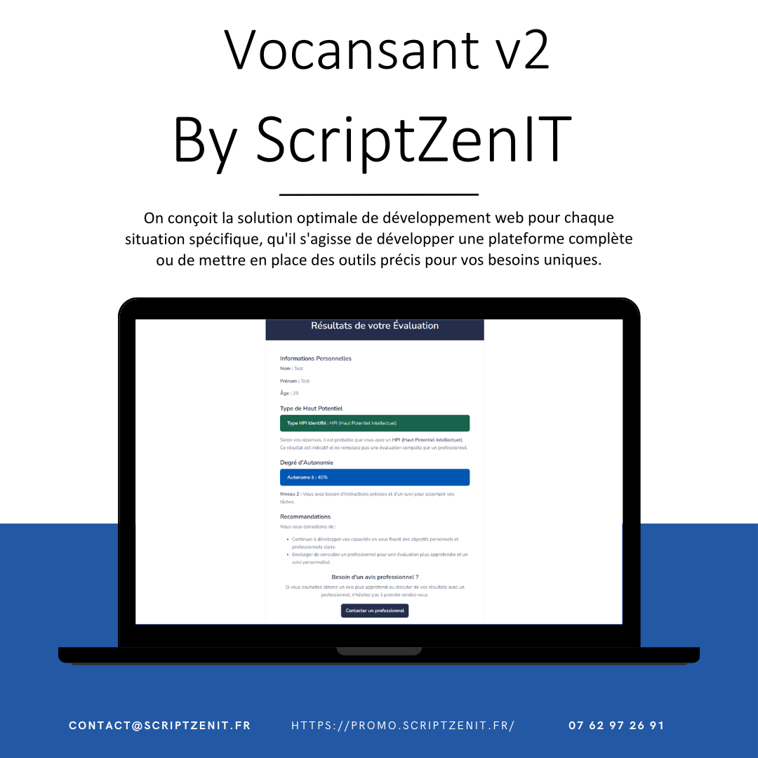 Vocasant - Simulateur d'autonomie en ligne Par Walid BELBECHE